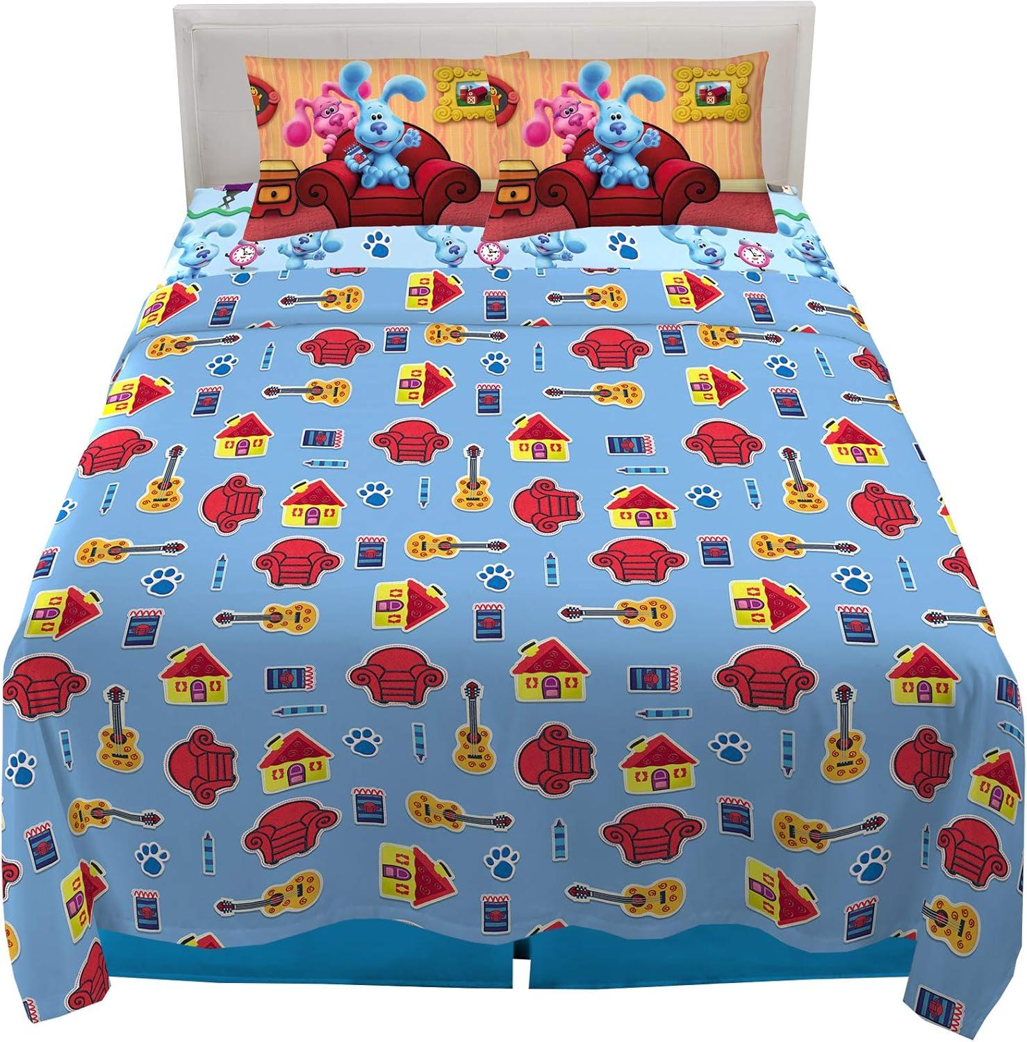 imageFranco Ms Rachel Educational Adventures Bedding Super Soft Cozy 4 Piece Microfiber Sheet Set Full Officially Licensed Product KidsBlues Clues