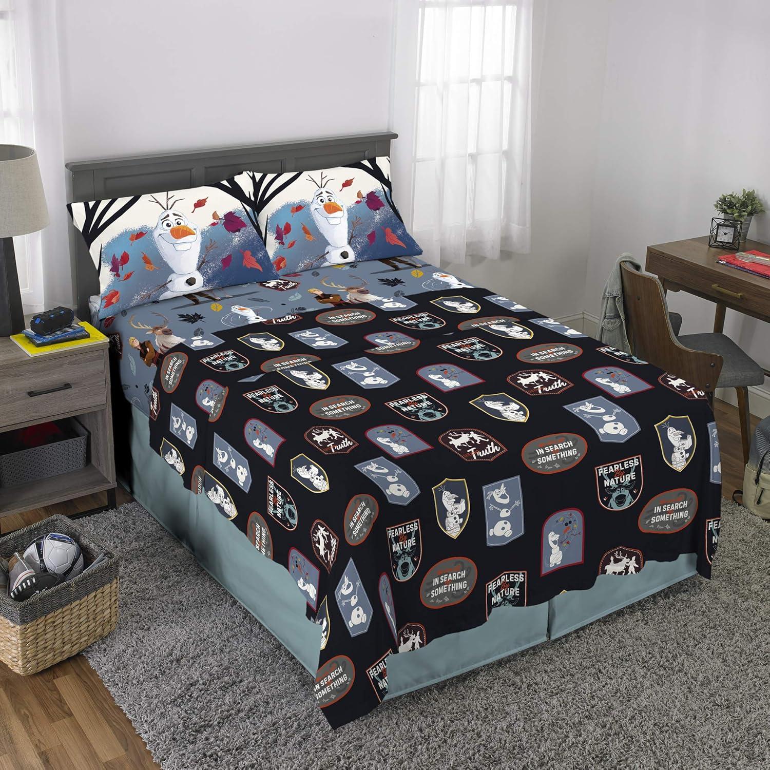 imageFranco Ms Rachel Educational Adventures Bedding Super Soft Cozy 4 Piece Microfiber Sheet Set Full Officially Licensed Product KidsDisney Frozen 2 Olaf