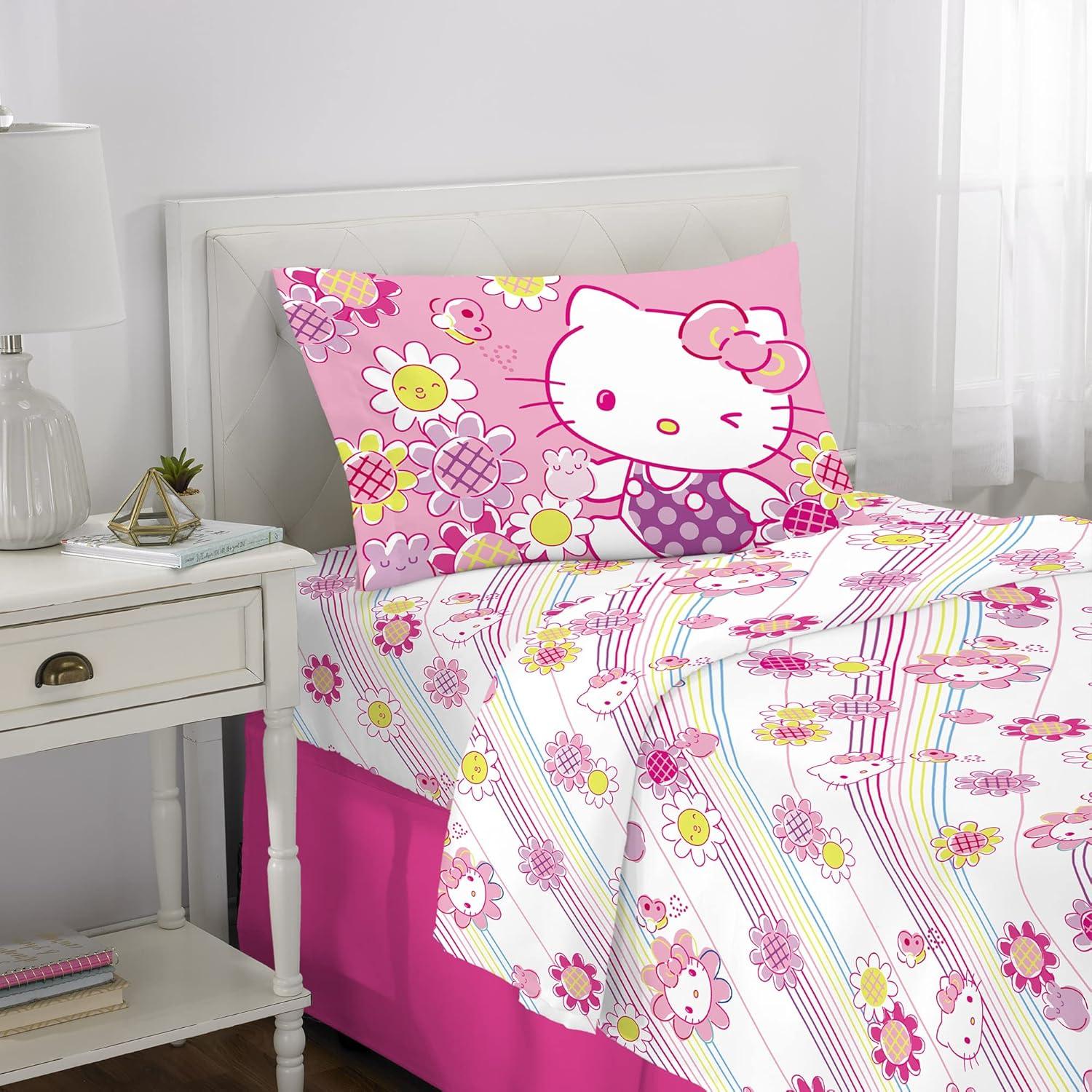 imageFranco Ms Rachel Educational Adventures Bedding Super Soft Cozy 4 Piece Microfiber Sheet Set Full Officially Licensed Product KidsHello Kitty