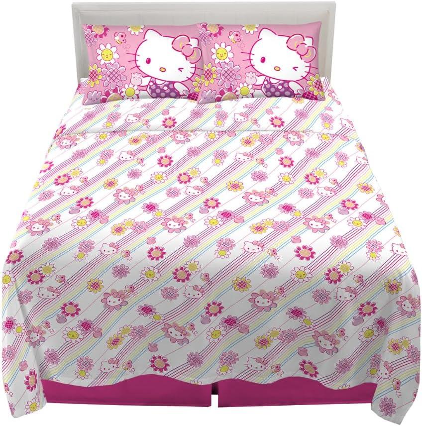 imageFranco Ms Rachel Educational Adventures Bedding Super Soft Cozy 4 Piece Microfiber Sheet Set Full Officially Licensed Product KidsHello Kitty