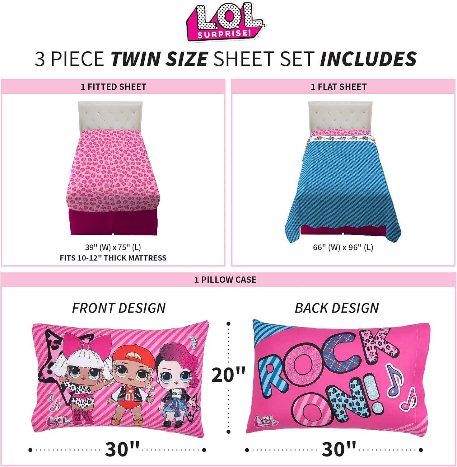 imageFranco Ms Rachel Educational Adventures Bedding Super Soft Cozy 4 Piece Microfiber Sheet Set Full Officially Licensed Product KidsLol Surprise