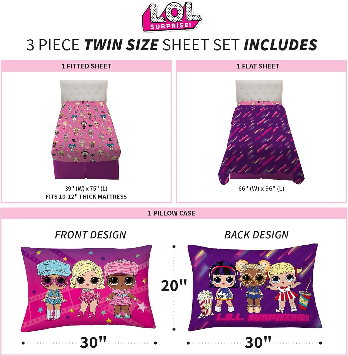 imageFranco Ms Rachel Educational Adventures Bedding Super Soft Cozy 4 Piece Microfiber Sheet Set Full Officially Licensed Product KidsLol Surprise