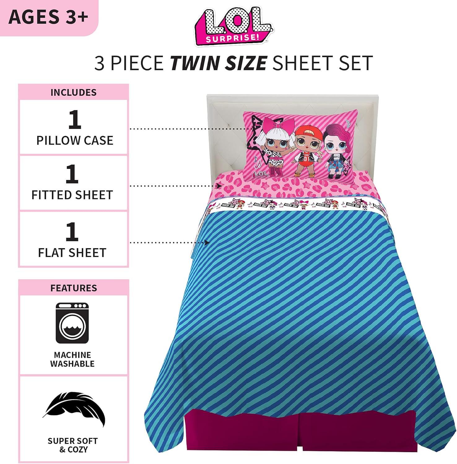 imageFranco Ms Rachel Educational Adventures Bedding Super Soft Cozy 4 Piece Microfiber Sheet Set Full Officially Licensed Product KidsLol Surprise