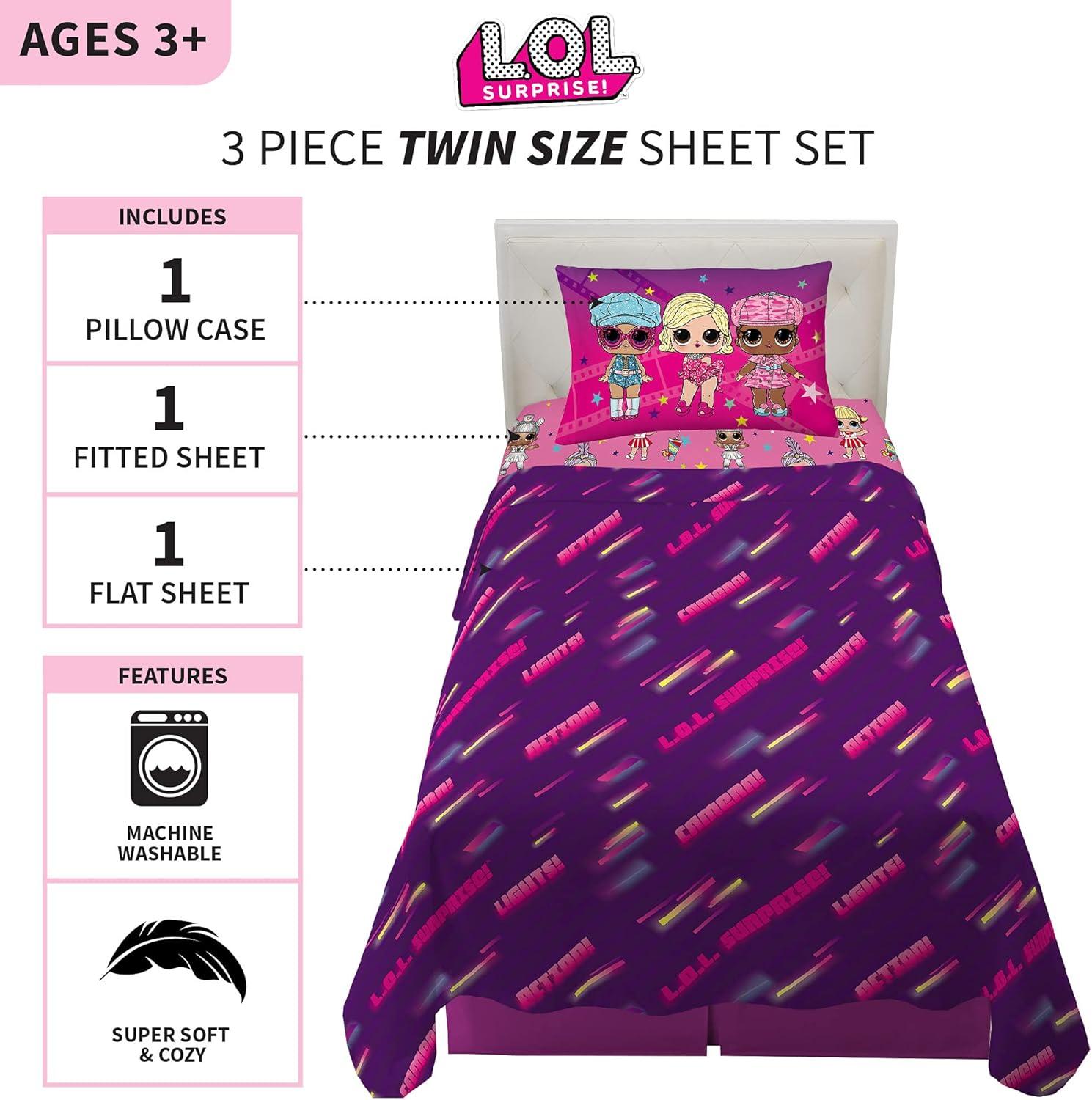 imageFranco Ms Rachel Educational Adventures Bedding Super Soft Cozy 4 Piece Microfiber Sheet Set Full Officially Licensed Product KidsLol Surprise