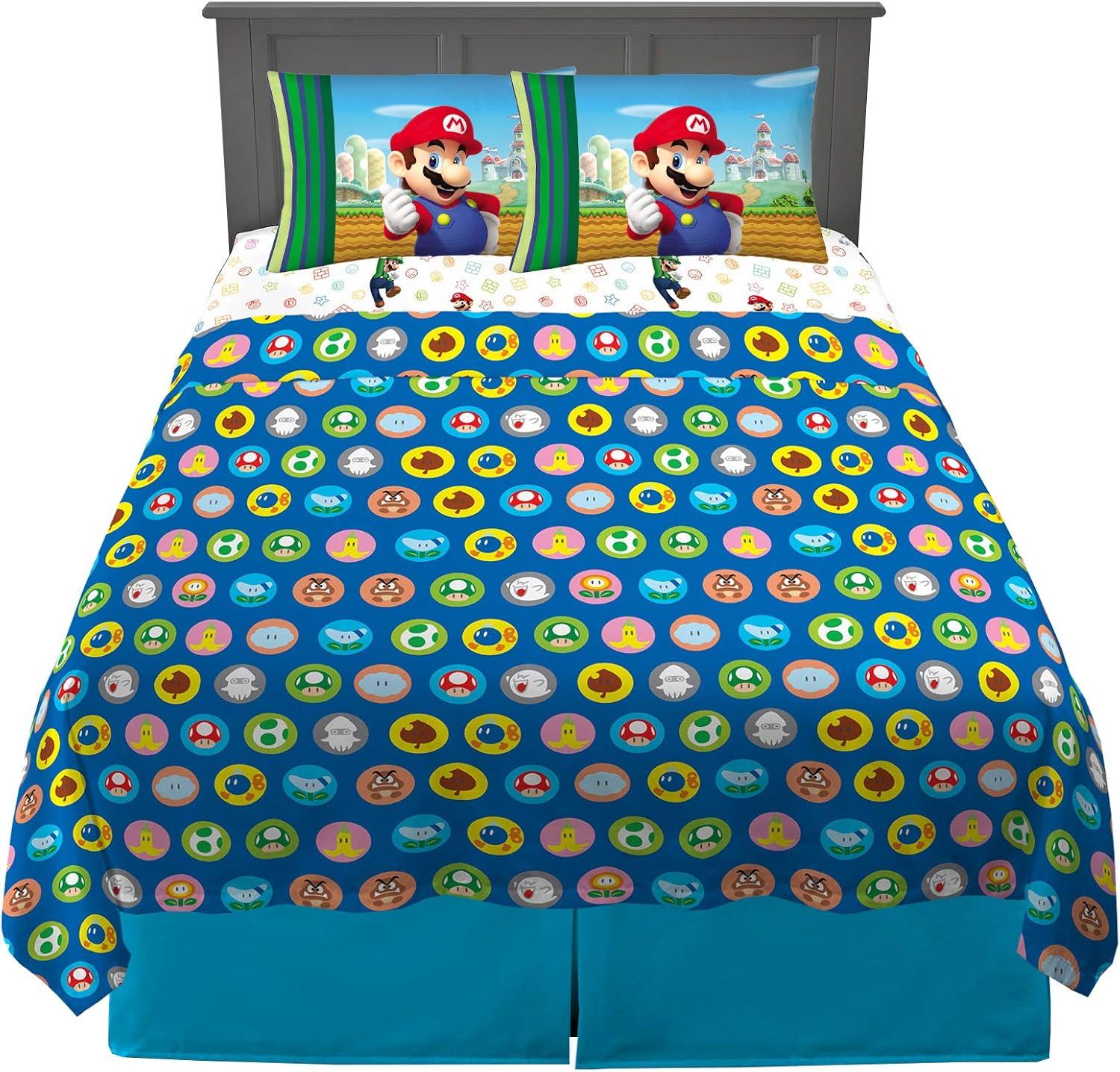 imageFranco Ms Rachel Educational Adventures Bedding Super Soft Cozy 4 Piece Microfiber Sheet Set Full Officially Licensed Product KidsMario