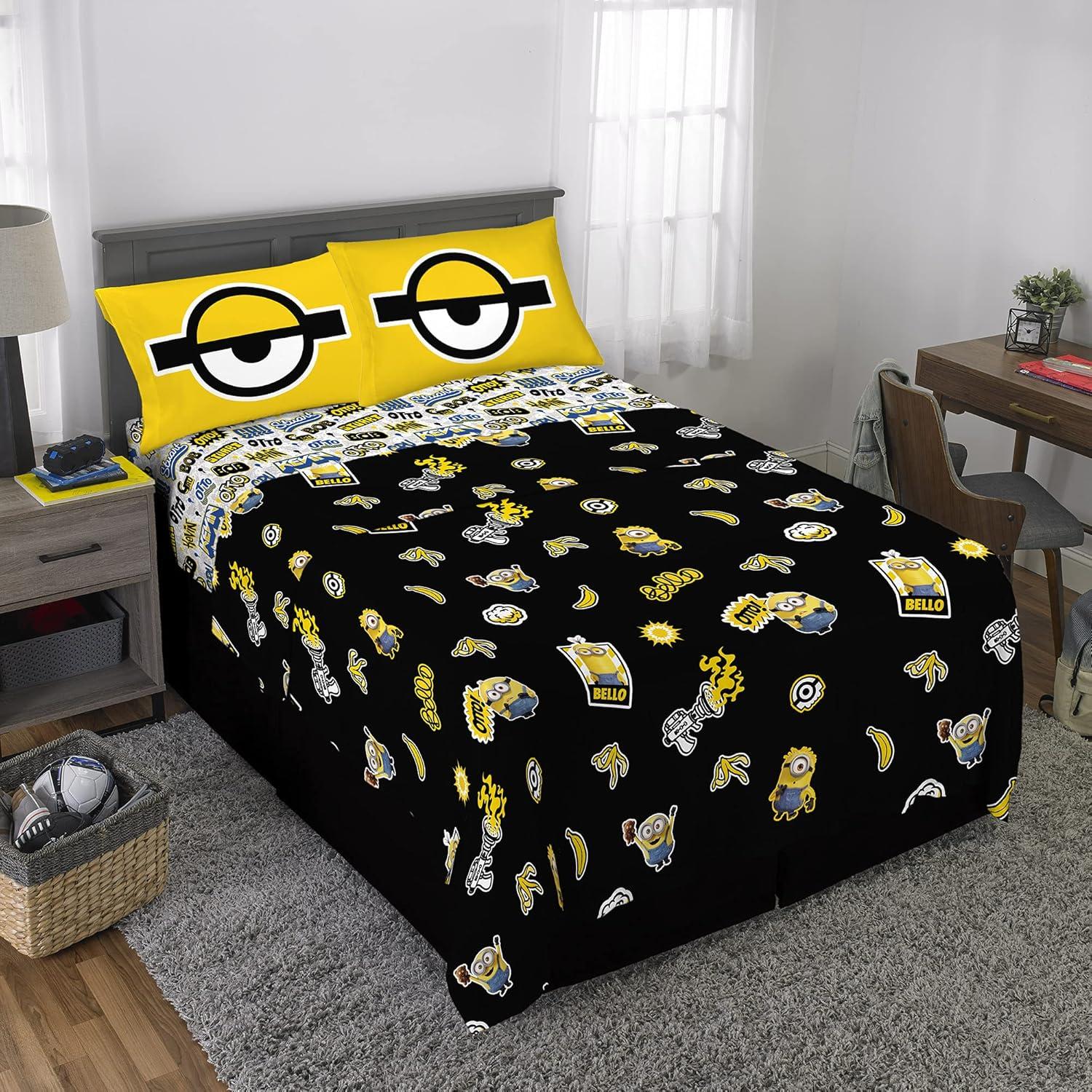 imageFranco Ms Rachel Educational Adventures Bedding Super Soft Cozy 4 Piece Microfiber Sheet Set Full Officially Licensed Product KidsMinions the Rise of Gru