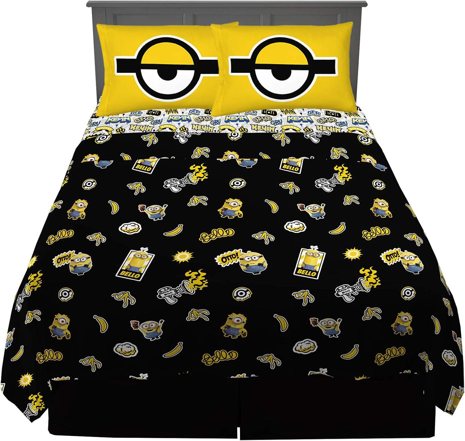 imageFranco Ms Rachel Educational Adventures Bedding Super Soft Cozy 4 Piece Microfiber Sheet Set Full Officially Licensed Product KidsMinions the Rise of Gru