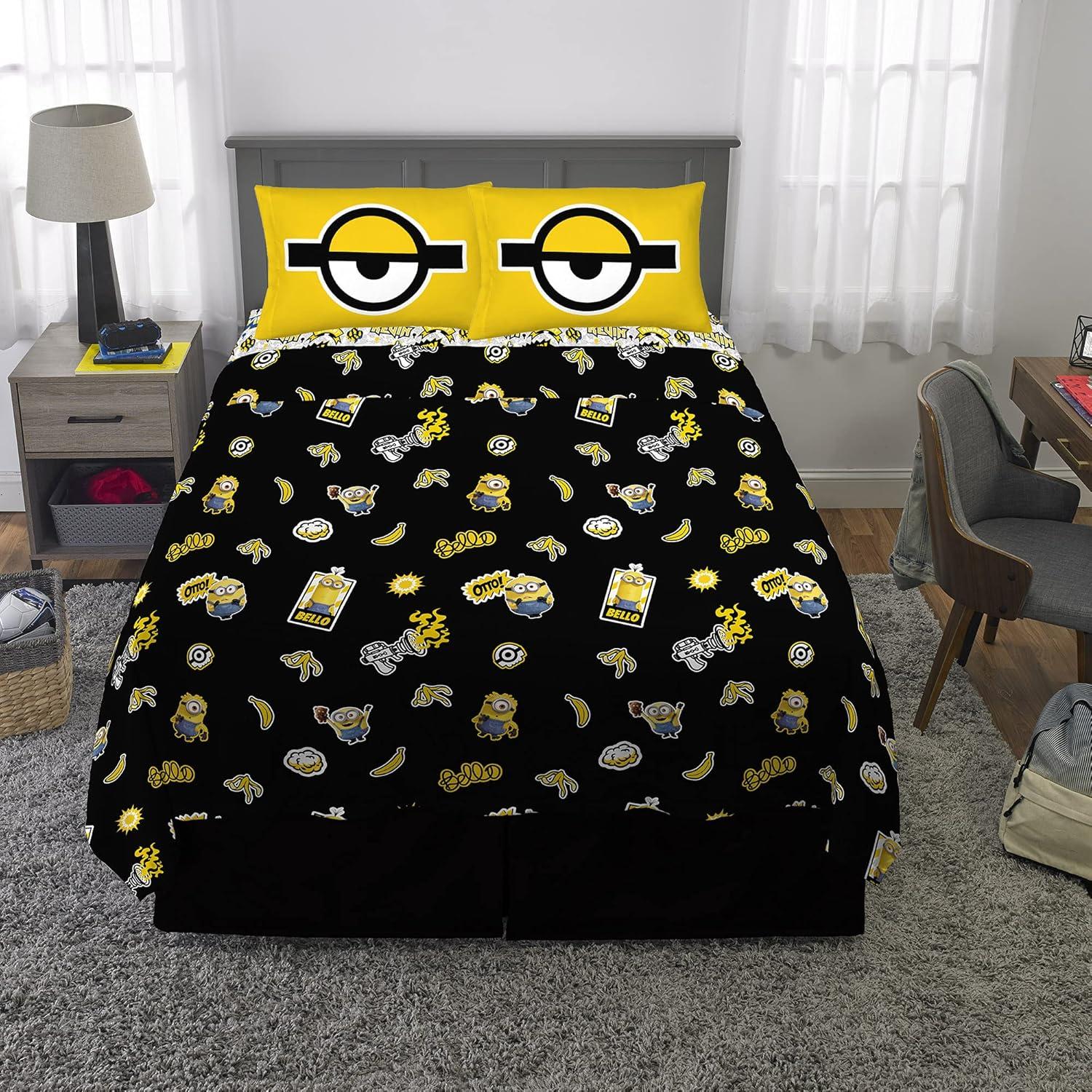 imageFranco Ms Rachel Educational Adventures Bedding Super Soft Cozy 4 Piece Microfiber Sheet Set Full Officially Licensed Product KidsMinions the Rise of Gru