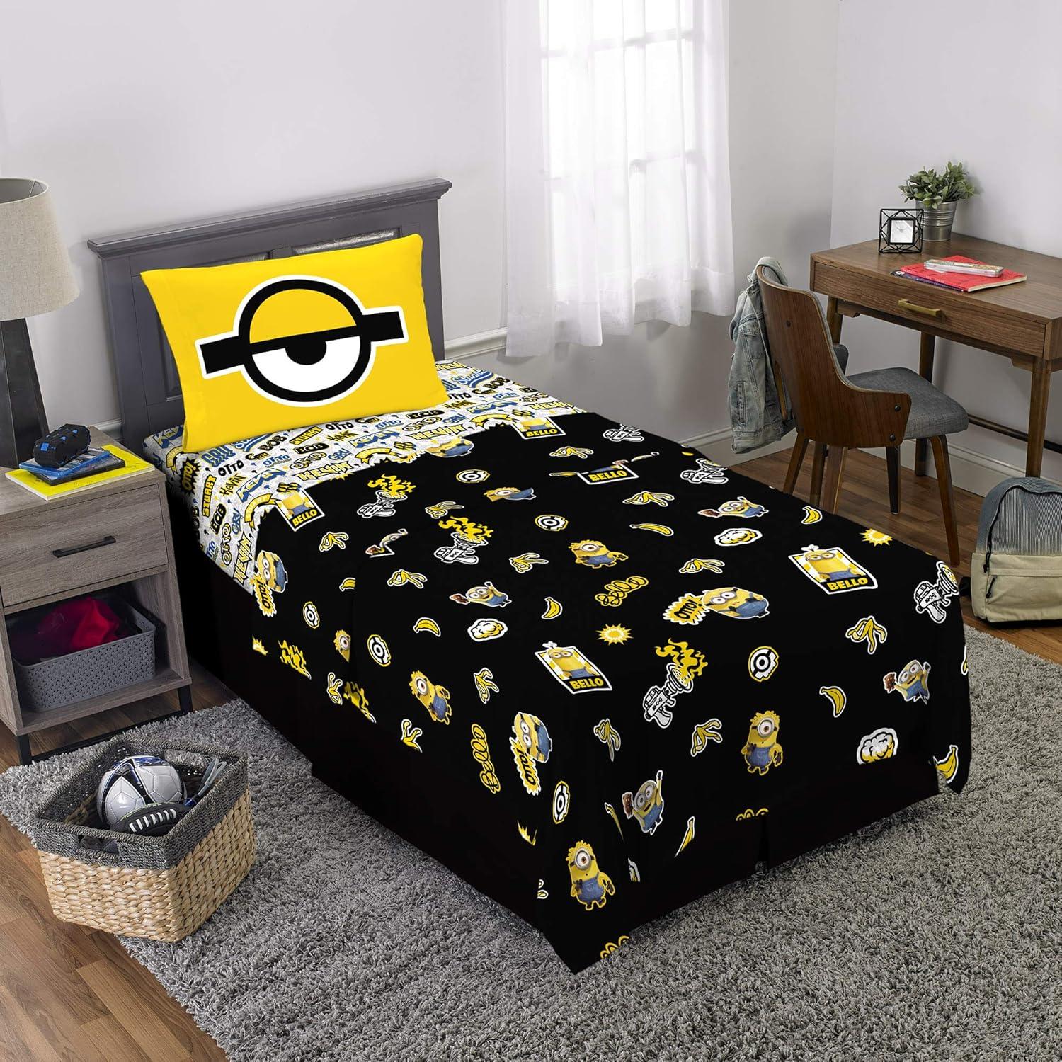 imageFranco Ms Rachel Educational Adventures Bedding Super Soft Cozy 4 Piece Microfiber Sheet Set Full Officially Licensed Product KidsMinions the Rise of Gru