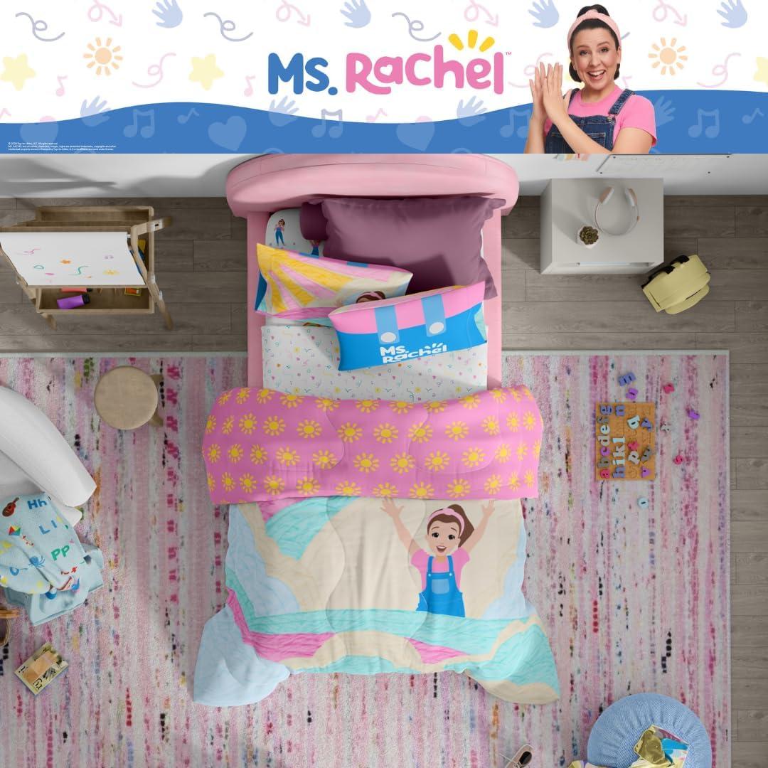 imageFranco Ms Rachel Educational Adventures Bedding Super Soft Cozy 4 Piece Microfiber Sheet Set Full Officially Licensed Product KidsMs Rachel