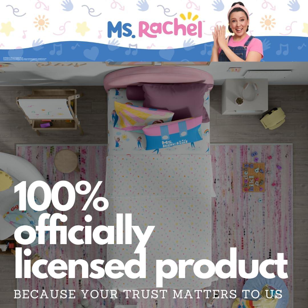 imageFranco Ms Rachel Educational Adventures Bedding Super Soft Cozy 4 Piece Microfiber Sheet Set Full Officially Licensed Product KidsMs Rachel
