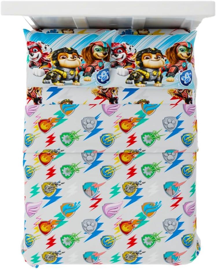 imageFranco Ms Rachel Educational Adventures Bedding Super Soft Cozy 4 Piece Microfiber Sheet Set Full Officially Licensed Product KidsPaw Patrol 2 Movie
