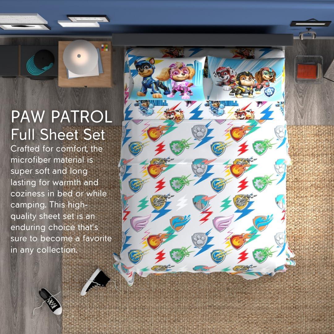 imageFranco Ms Rachel Educational Adventures Bedding Super Soft Cozy 4 Piece Microfiber Sheet Set Full Officially Licensed Product KidsPaw Patrol 2 Movie