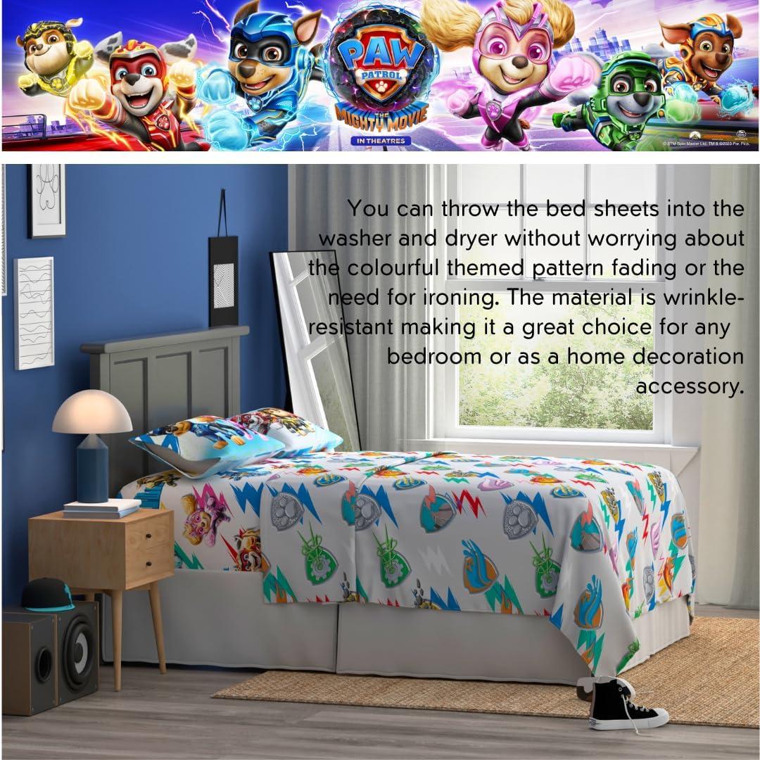 imageFranco Ms Rachel Educational Adventures Bedding Super Soft Cozy 4 Piece Microfiber Sheet Set Full Officially Licensed Product KidsPaw Patrol 2 Movie