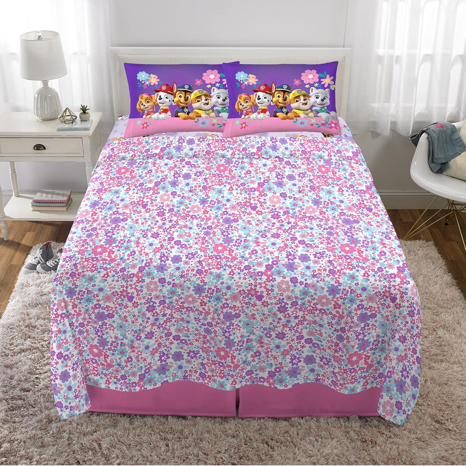 imageFranco Ms Rachel Educational Adventures Bedding Super Soft Cozy 4 Piece Microfiber Sheet Set Full Officially Licensed Product KidsPaw Patrol Girls