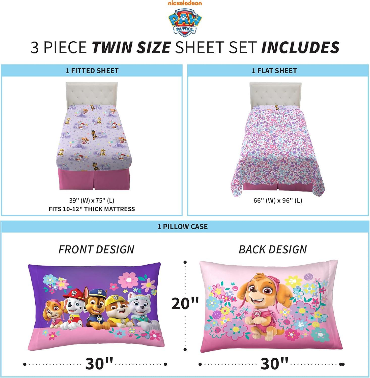 imageFranco Ms Rachel Educational Adventures Bedding Super Soft Cozy 4 Piece Microfiber Sheet Set Full Officially Licensed Product KidsPaw Patrol Girls