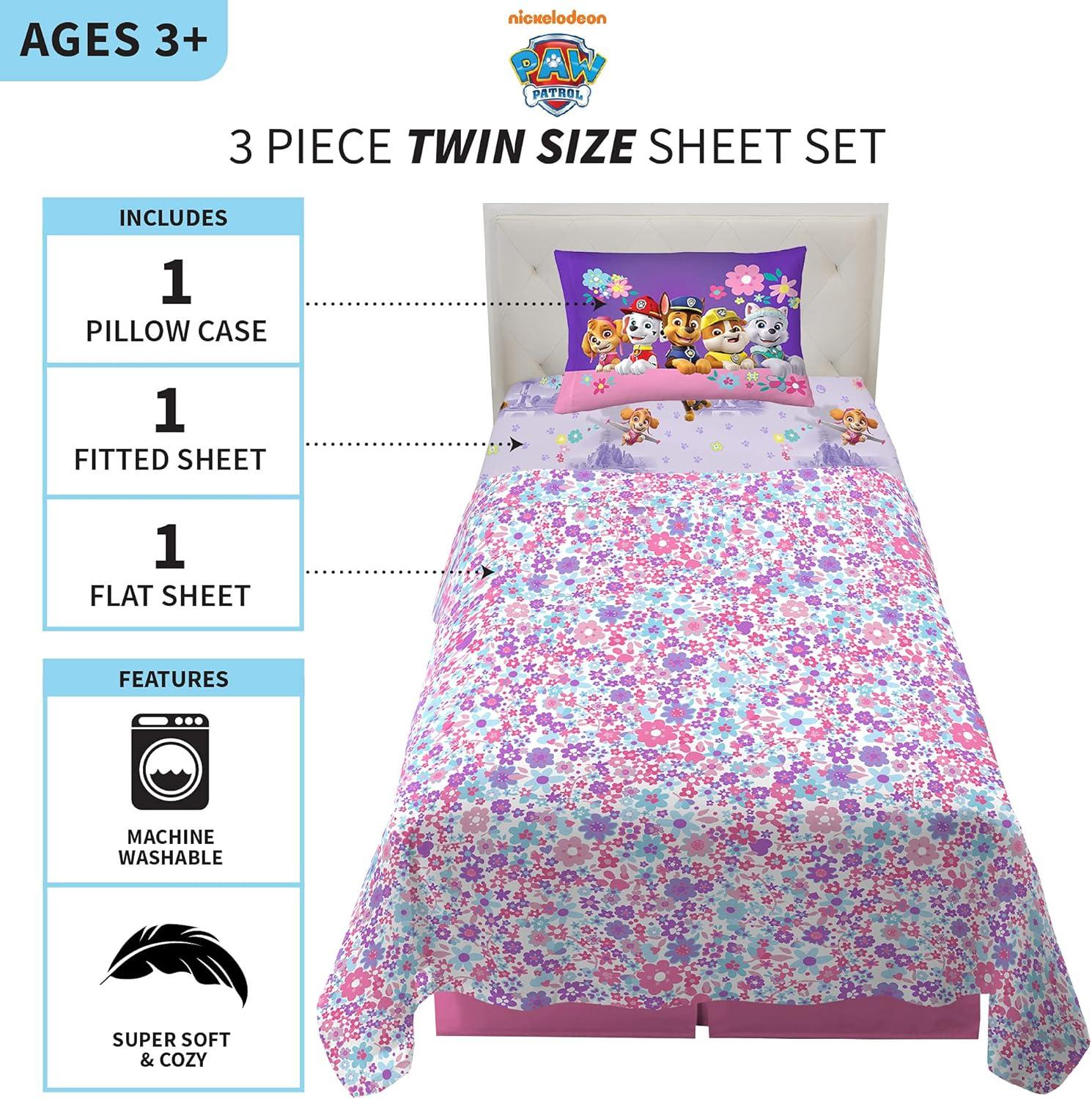 imageFranco Ms Rachel Educational Adventures Bedding Super Soft Cozy 4 Piece Microfiber Sheet Set Full Officially Licensed Product KidsPaw Patrol Girls