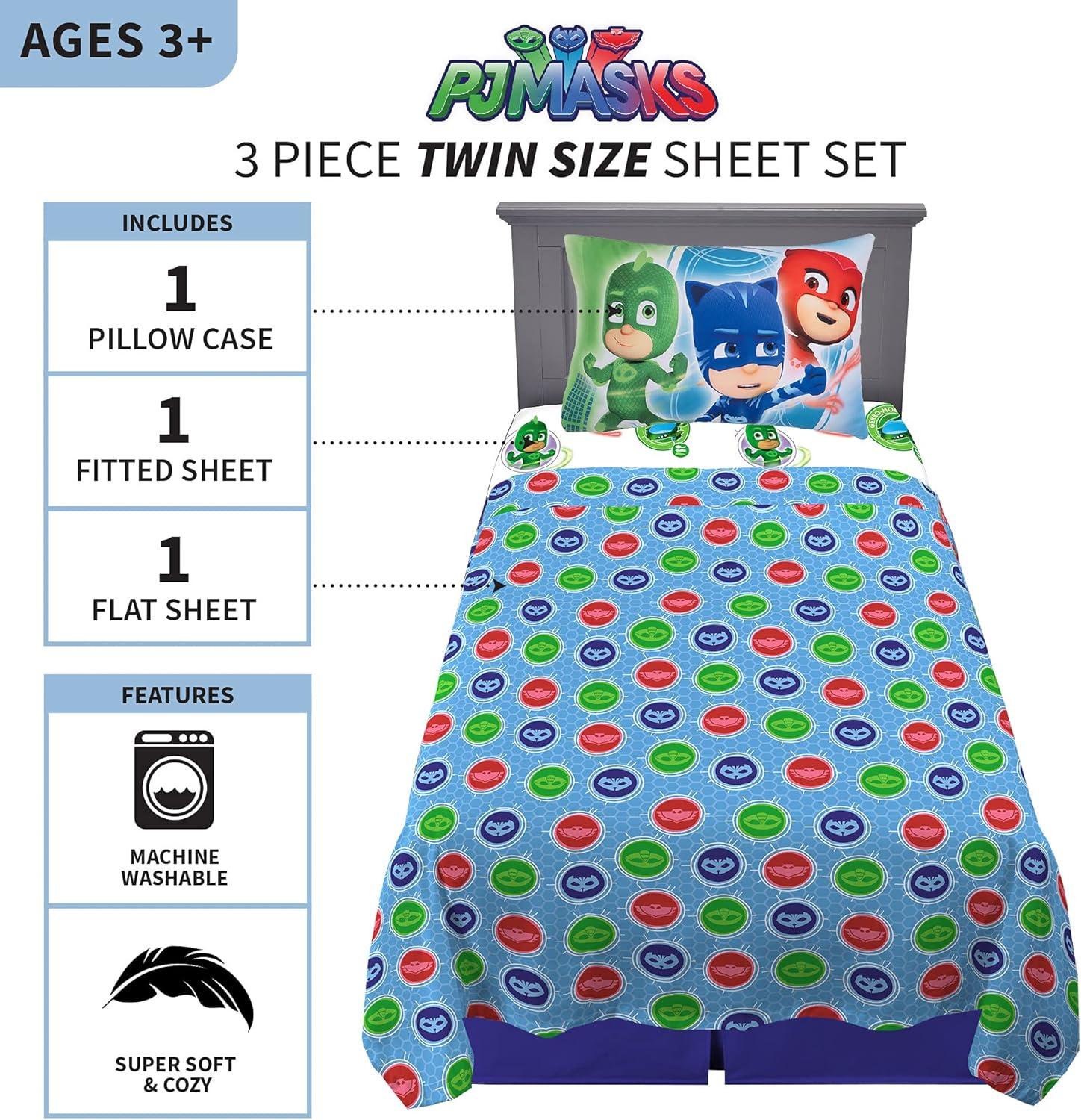 imageFranco Ms Rachel Educational Adventures Bedding Super Soft Cozy 4 Piece Microfiber Sheet Set Full Officially Licensed Product KidsPj Masks