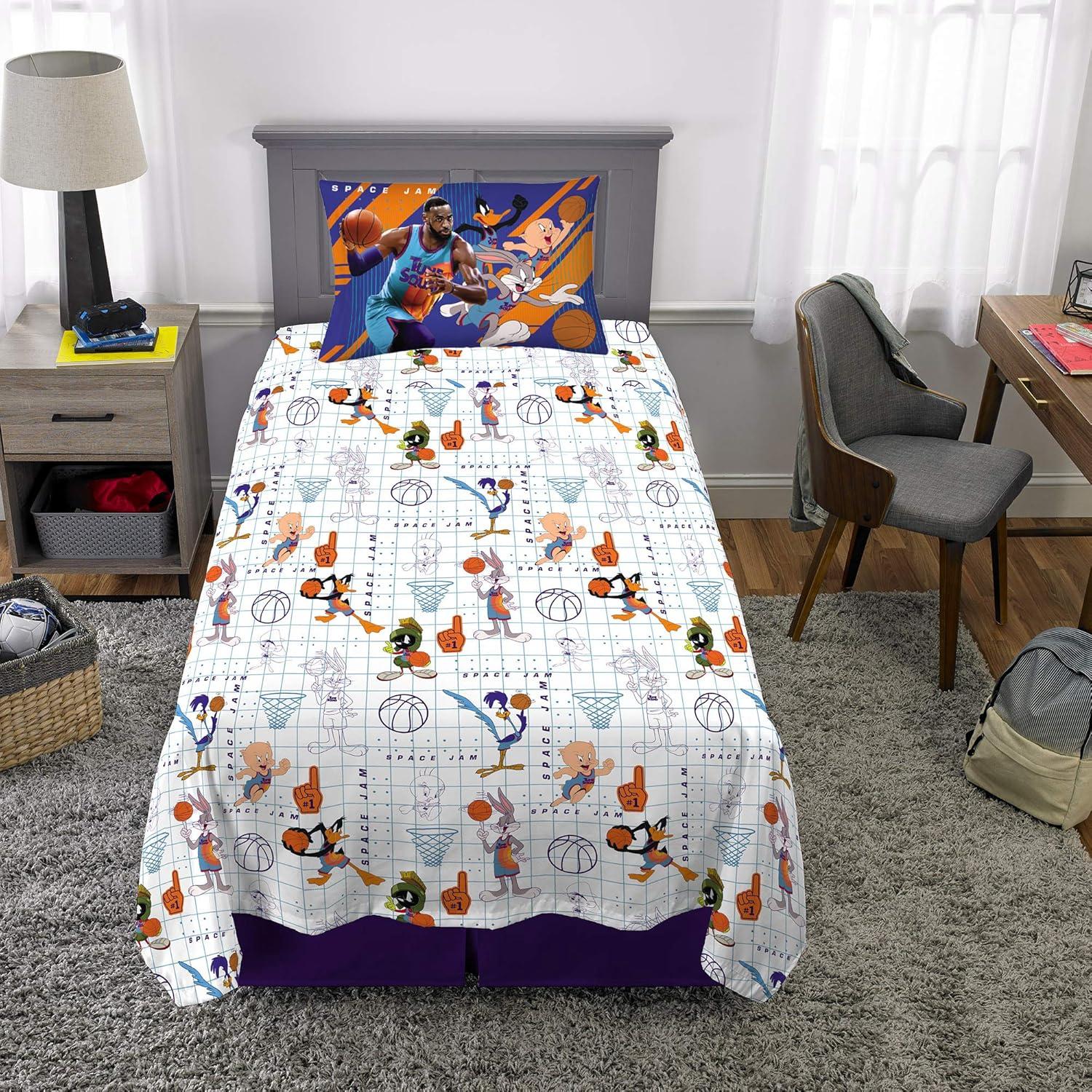 imageFranco Ms Rachel Educational Adventures Bedding Super Soft Cozy 4 Piece Microfiber Sheet Set Full Officially Licensed Product KidsSpace Jam 2 a New Legacy