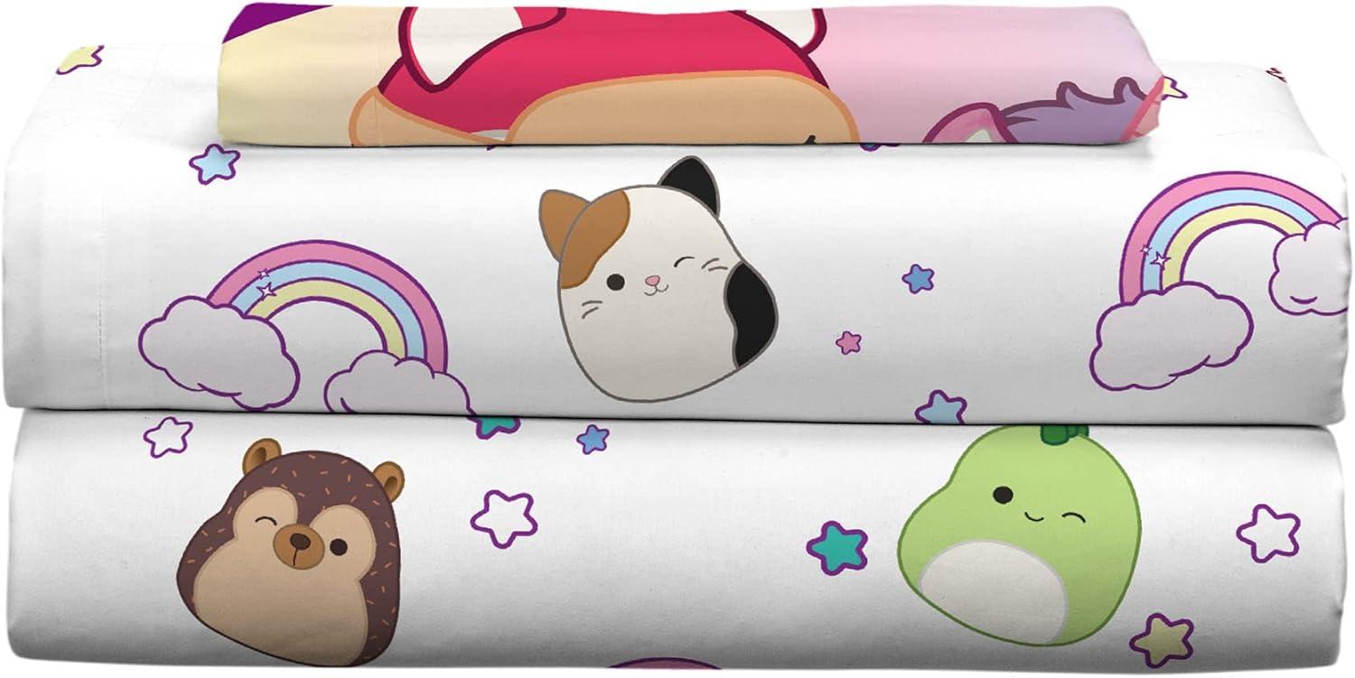imageFranco Ms Rachel Educational Adventures Bedding Super Soft Cozy 4 Piece Microfiber Sheet Set Full Officially Licensed Product KidsSquishmallows