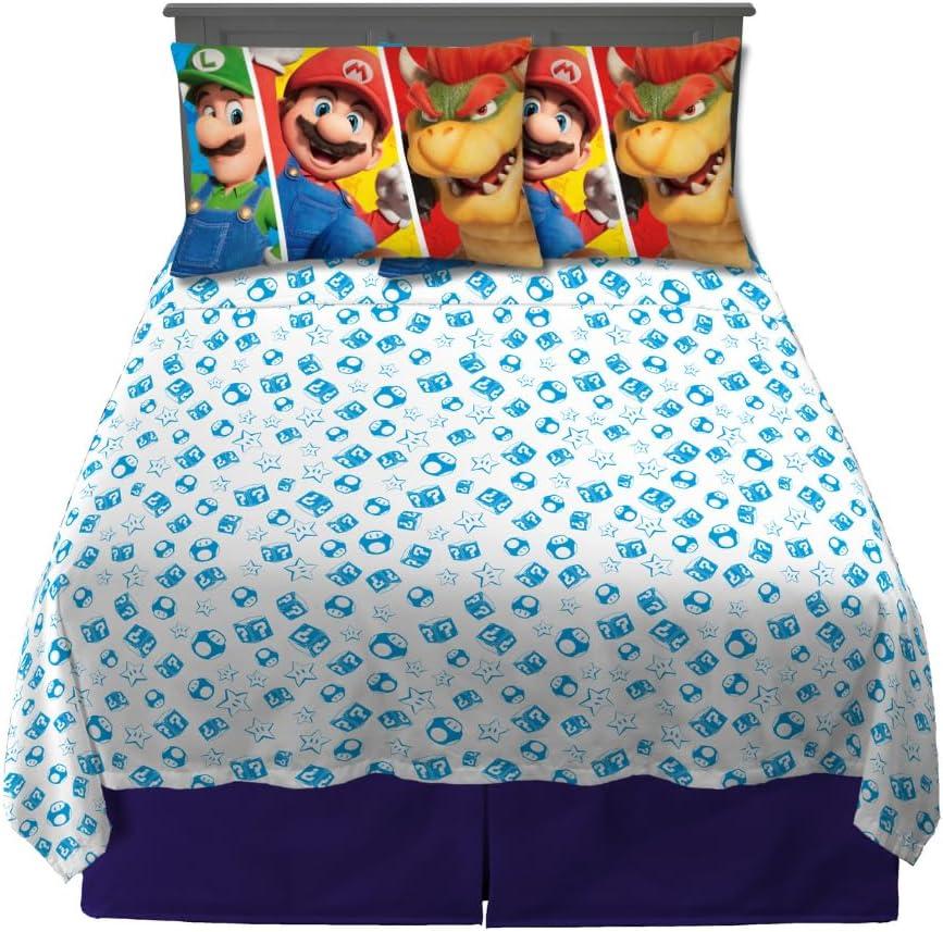 imageFranco Ms Rachel Educational Adventures Bedding Super Soft Cozy 4 Piece Microfiber Sheet Set Full Officially Licensed Product KidsSuper Mario Bros Movie