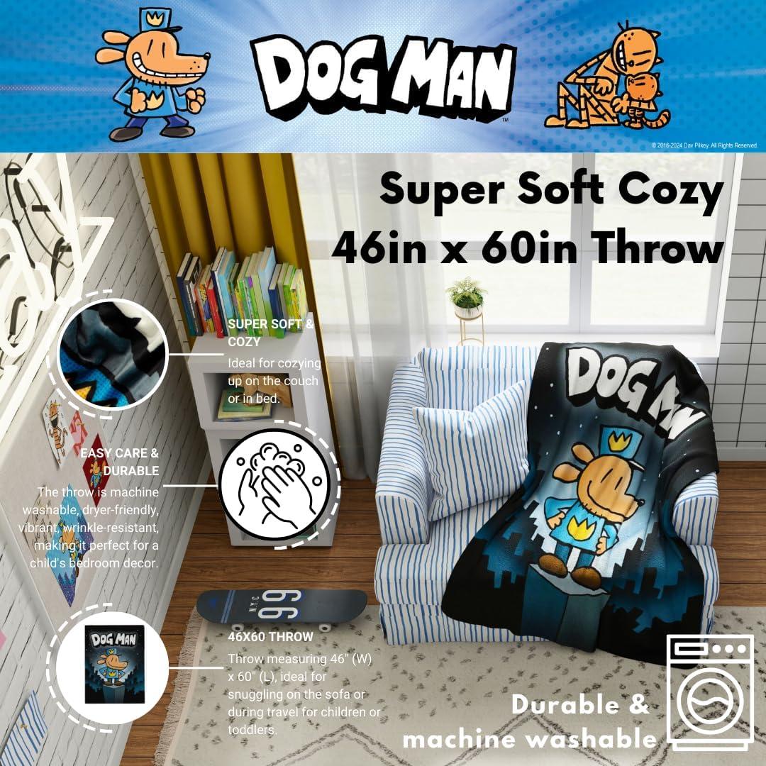 imageFranco Ms Rachel Educational Adventures Bedding Super Soft Cozy Throw 46 in x 60 in Officially Licensed Product KidsDog Man