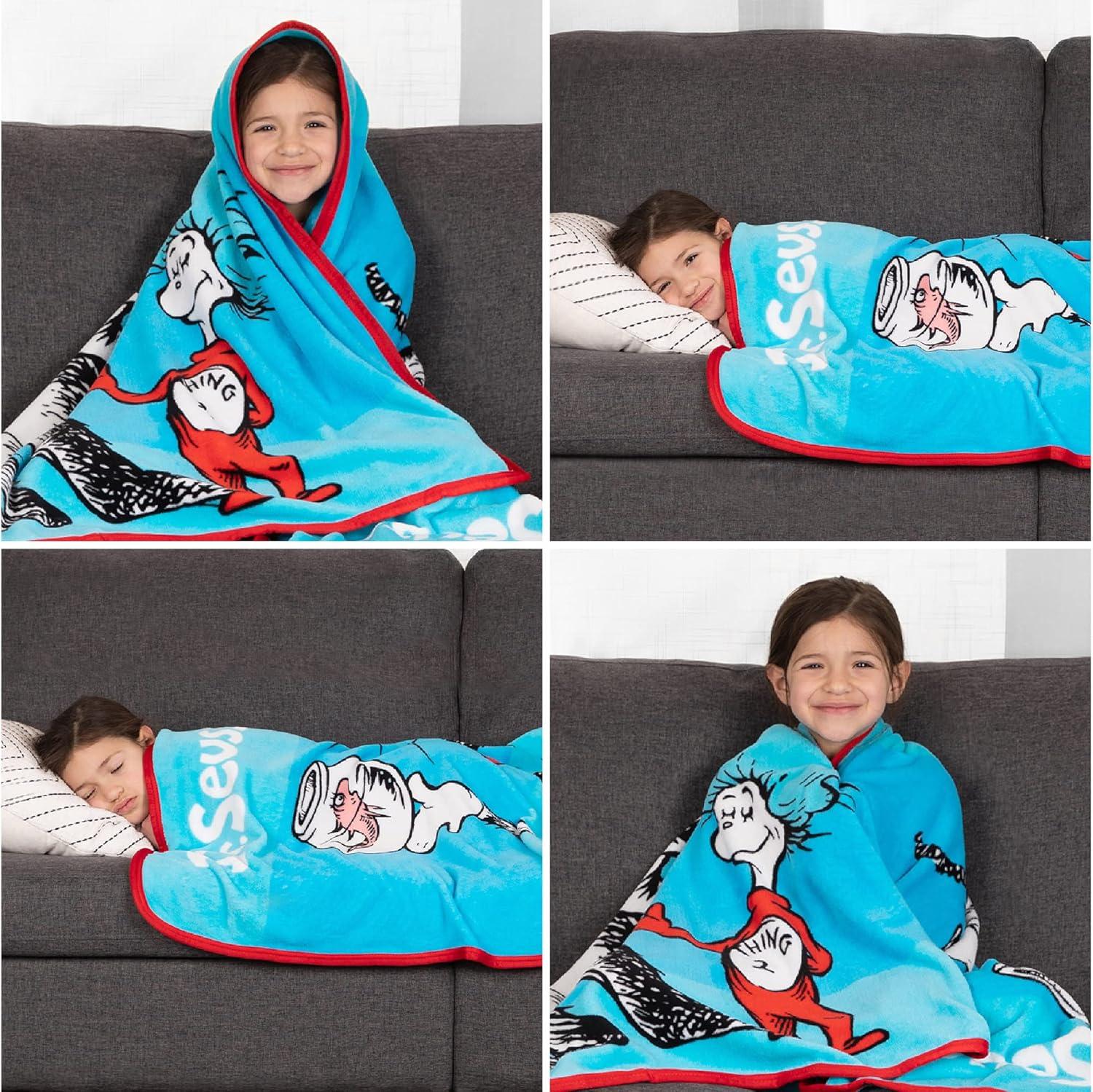 imageFranco Ms Rachel Educational Adventures Bedding Super Soft Cozy Throw 46 in x 60 in Officially Licensed Product KidsDr Seuss