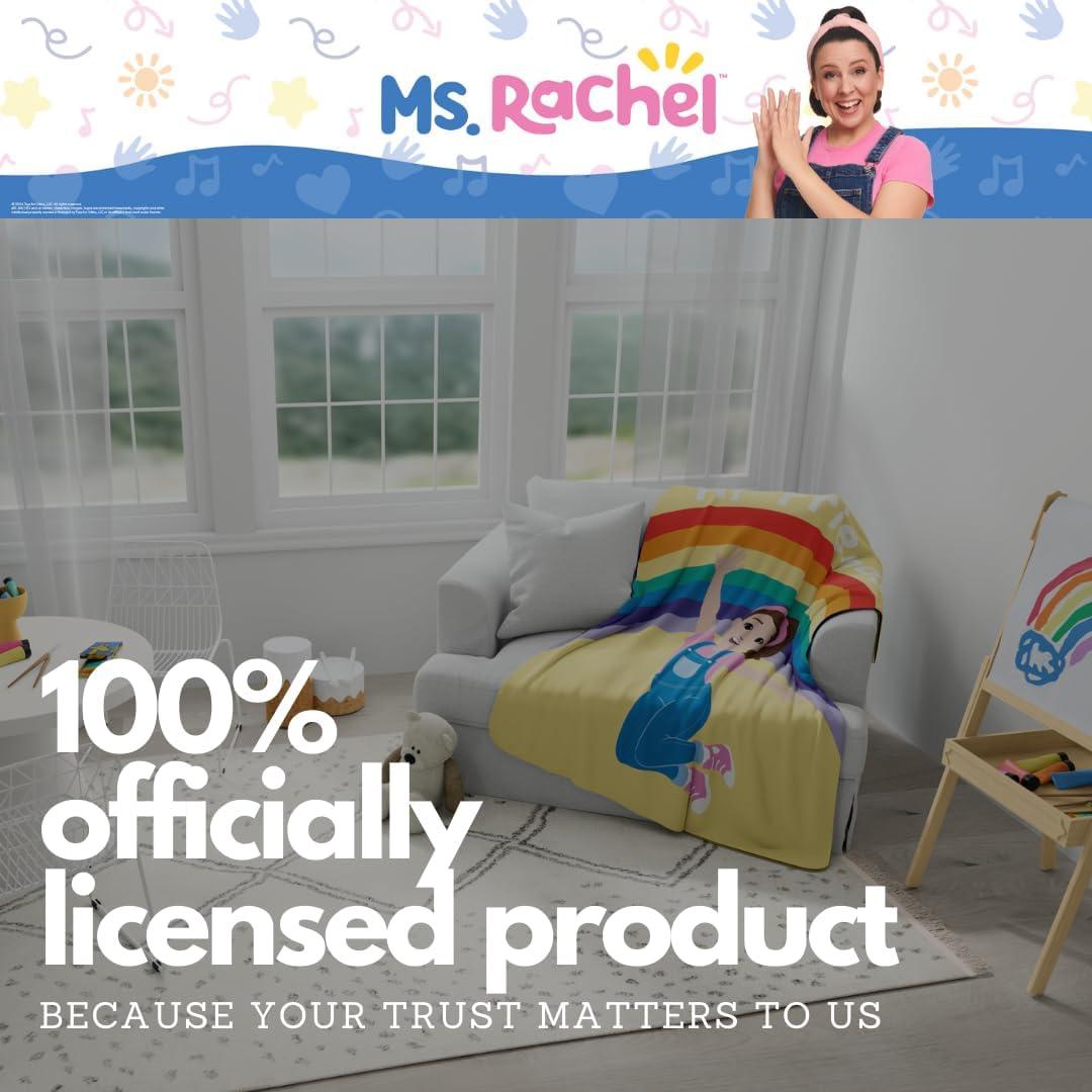 imageFranco Ms Rachel Educational Adventures Bedding Super Soft Cozy Throw 46 in x 60 in Officially Licensed Product KidsMs Rachel Cheers to Friends