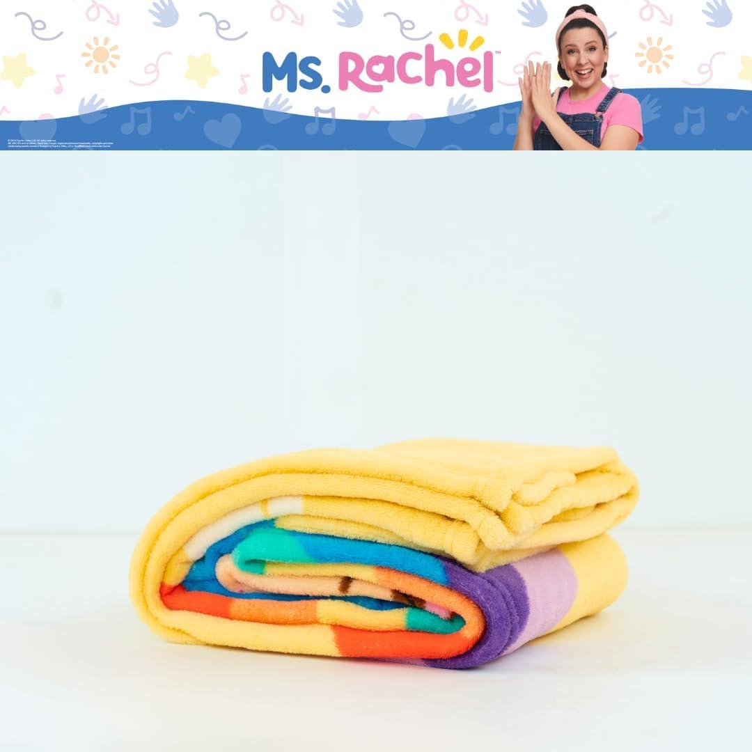 imageFranco Ms Rachel Educational Adventures Bedding Super Soft Cozy Throw 46 in x 60 in Officially Licensed Product KidsMs Rachel Cheers to Friends