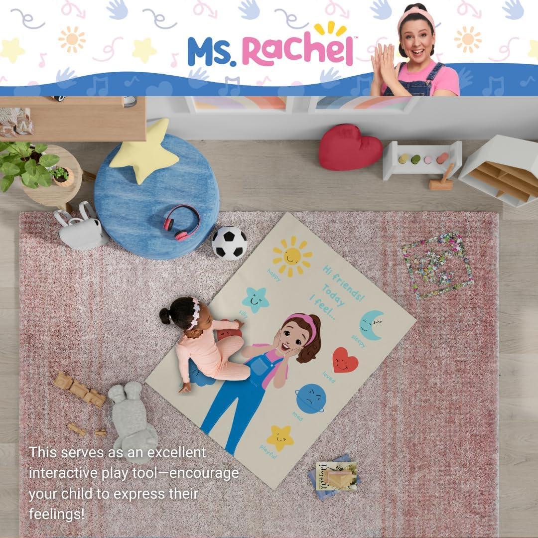 imageFranco Ms Rachel Educational Adventures Bedding Super Soft Cozy Throw 46 in x 60 in Officially Licensed Product KidsMs Rachel Mixed Emotions