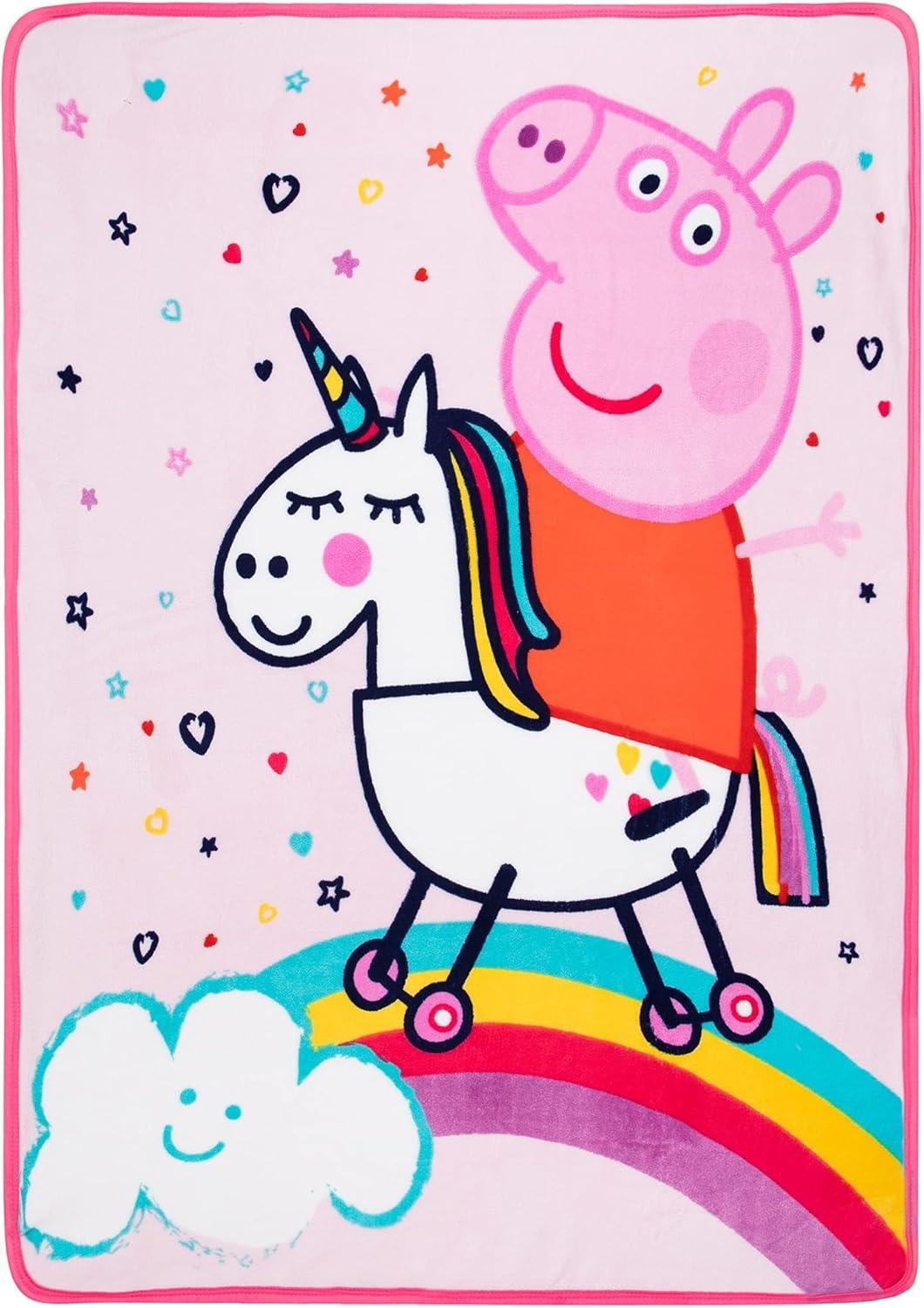 imageFranco Ms Rachel Educational Adventures Bedding Super Soft Cozy Throw 46 in x 60 in Officially Licensed Product KidsPeppa Pig