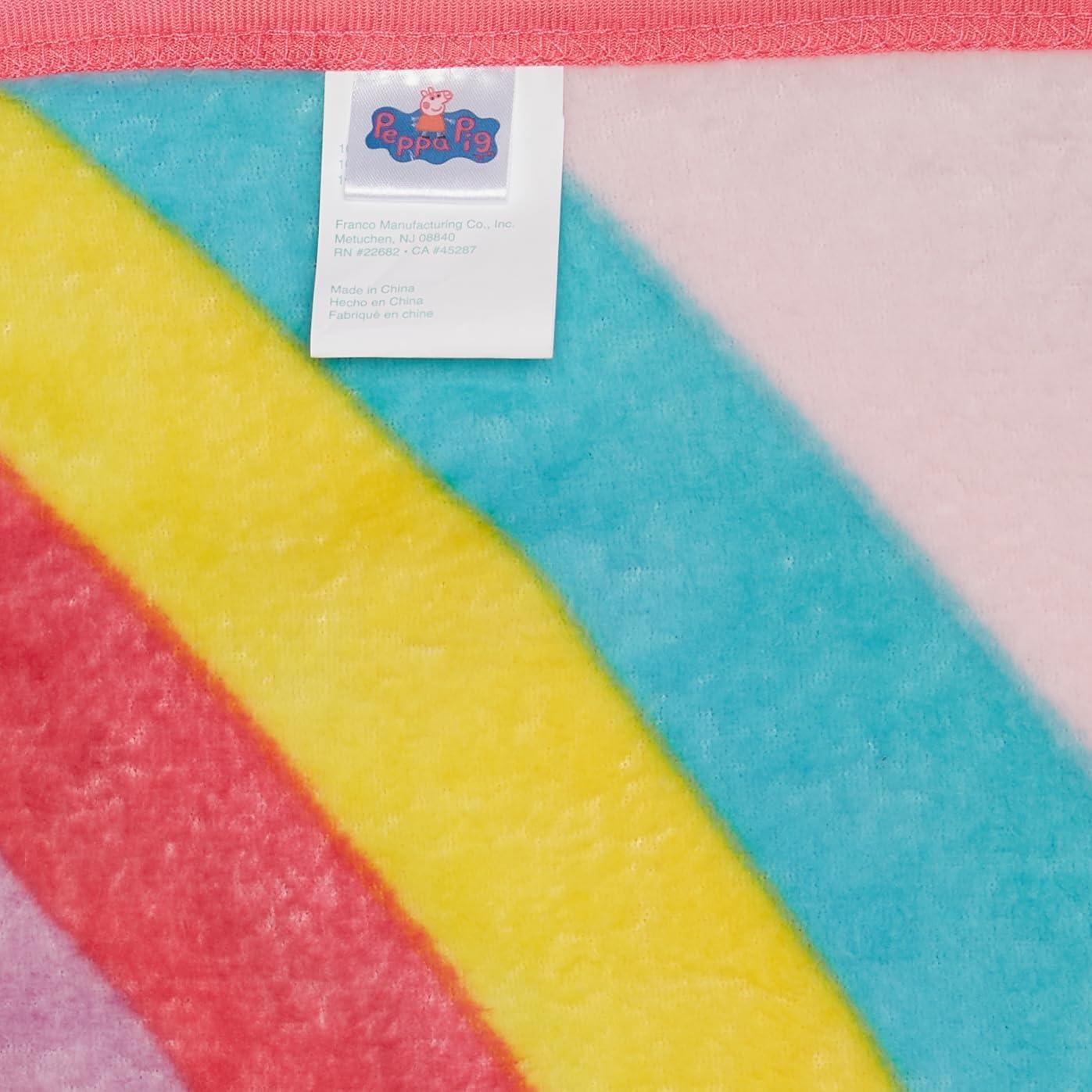 imageFranco Ms Rachel Educational Adventures Bedding Super Soft Cozy Throw 46 in x 60 in Officially Licensed Product KidsPeppa Pig