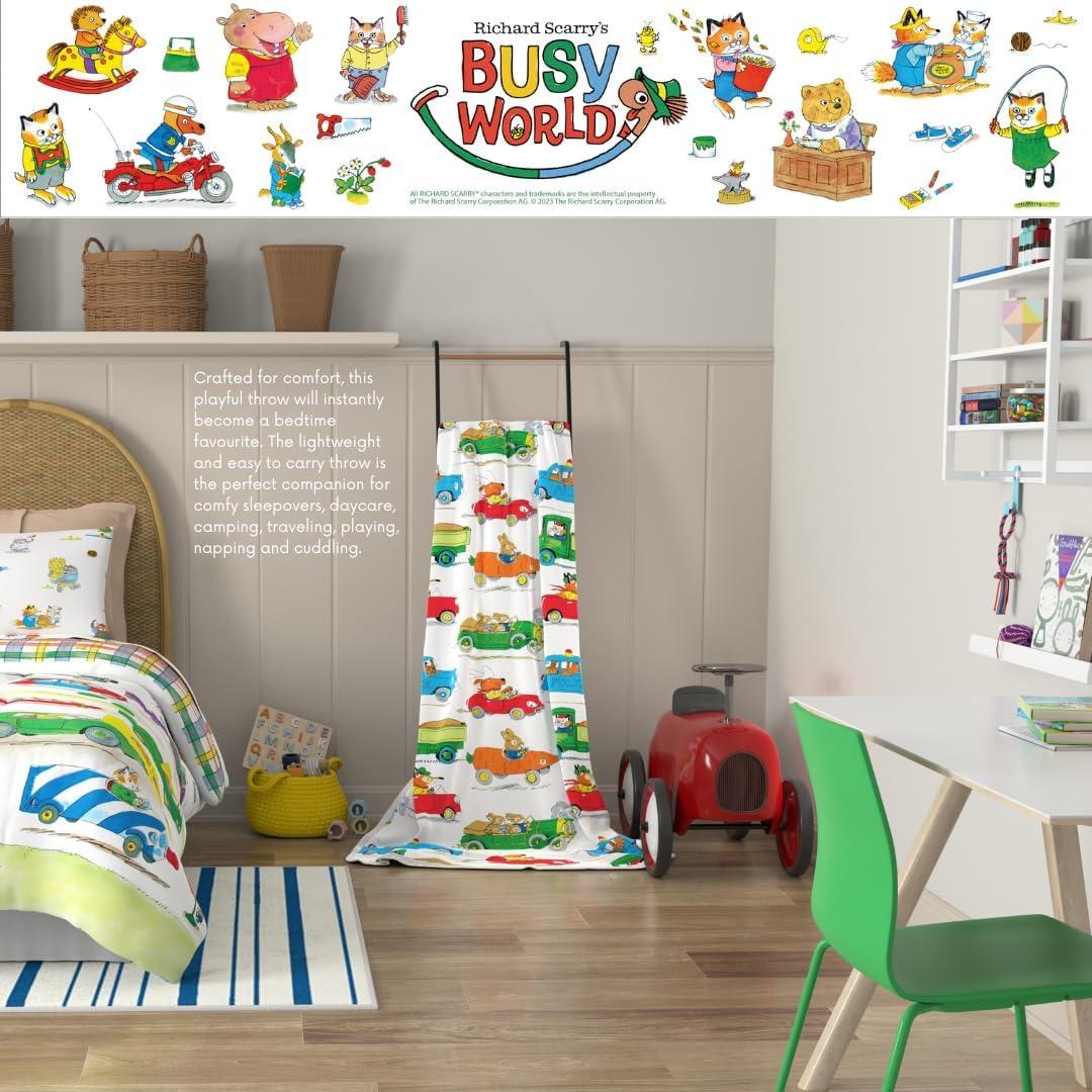imageFranco Ms Rachel Educational Adventures Bedding Super Soft Cozy Throw 46 in x 60 in Officially Licensed Product KidsRichard Scarry