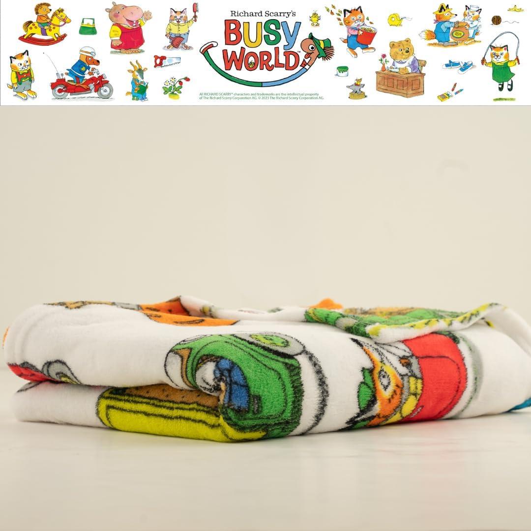 imageFranco Ms Rachel Educational Adventures Bedding Super Soft Cozy Throw 46 in x 60 in Officially Licensed Product KidsRichard Scarry