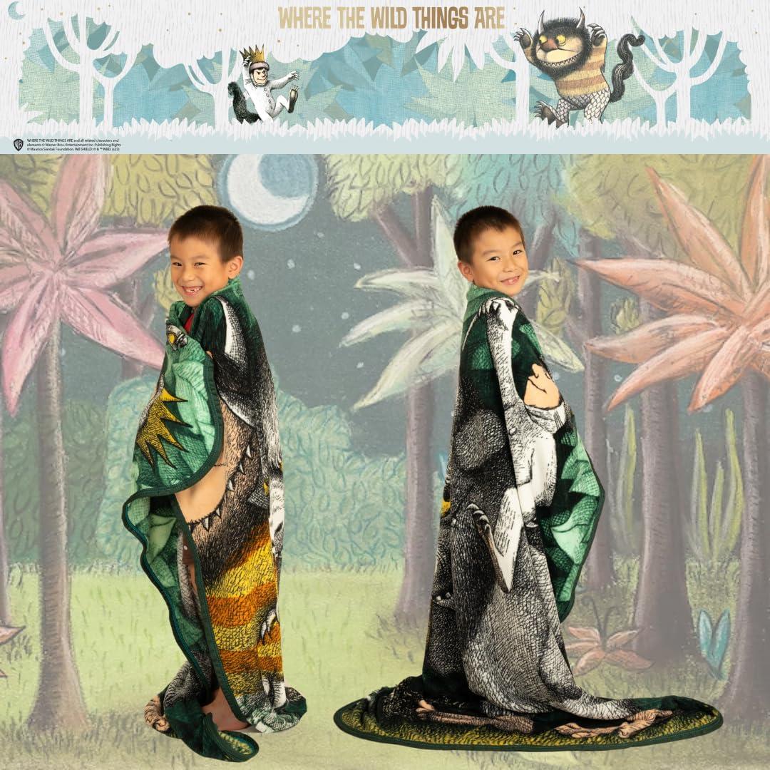 imageFranco Ms Rachel Educational Adventures Bedding Super Soft Cozy Throw 46 in x 60 in Officially Licensed Product KidsWhere the Wild Things Are