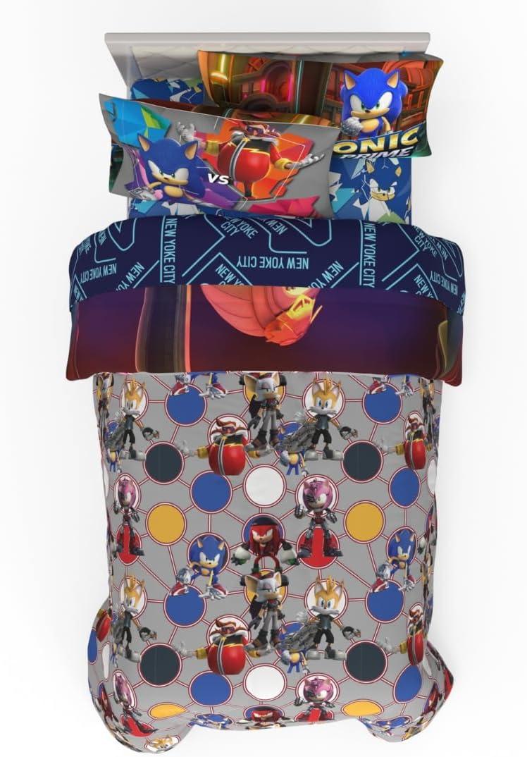 imageFranco Ms Rachel Educational Adventures Dino Learning Kids Bedding Super Soft ampamp Cozy Reversible Microfiber Comforter and Sheet Set 7 Piece Full Size Officially Licensed ProductSonic Prime