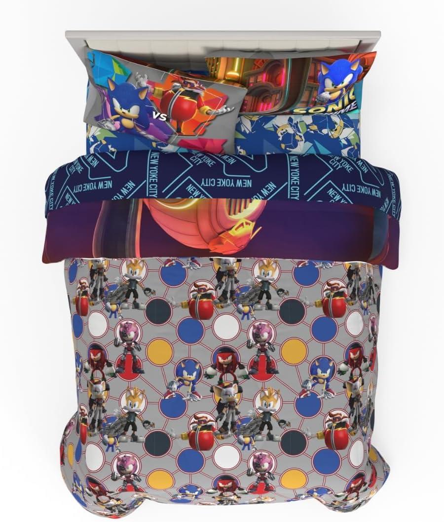 imageFranco Ms Rachel Educational Adventures Dino Learning Kids Bedding Super Soft ampamp Cozy Reversible Microfiber Comforter and Sheet Set 7 Piece Full Size Officially Licensed ProductSonic Prime