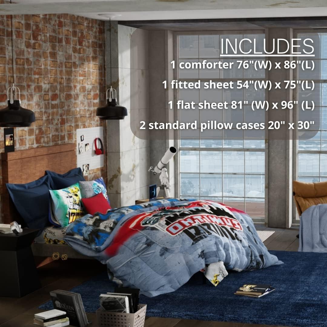 imageFranco Ms Rachel Educational Adventures Dino Learning Kids Bedding Super Soft ampamp Cozy Reversible Microfiber Comforter and Sheet Set 7 Piece Full Size Officially Licensed ProductTransformers