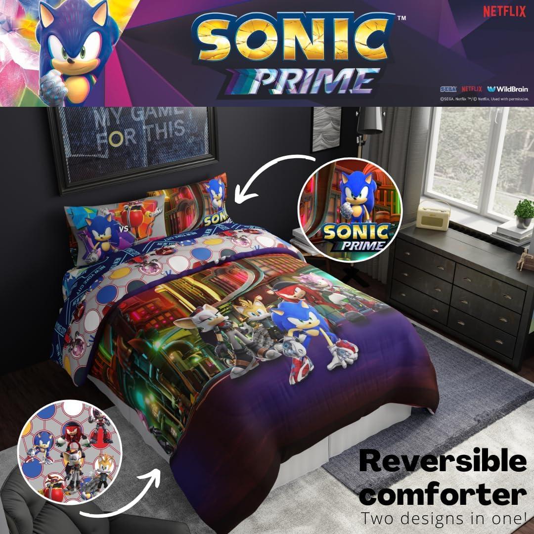 imageFranco Ms Rachel Educational Adventures Dino Learning Kids Bedding Super Soft ampamp Cozy Reversible Microfiber Comforter and Sheet Set 7 Piece Full Size Officially Licensed ProductSonic Prime