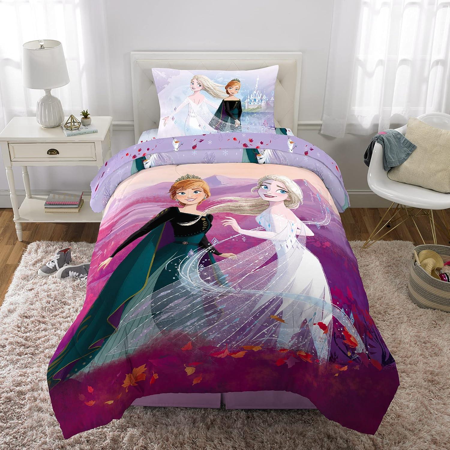 imageFranco Ms Rachel Educational Adventures Kids Bedding Super Soft Microfiber Comforter and Sheet Set 4 Piece Twin Size Officially Licensed ProductDisney Frozen 2