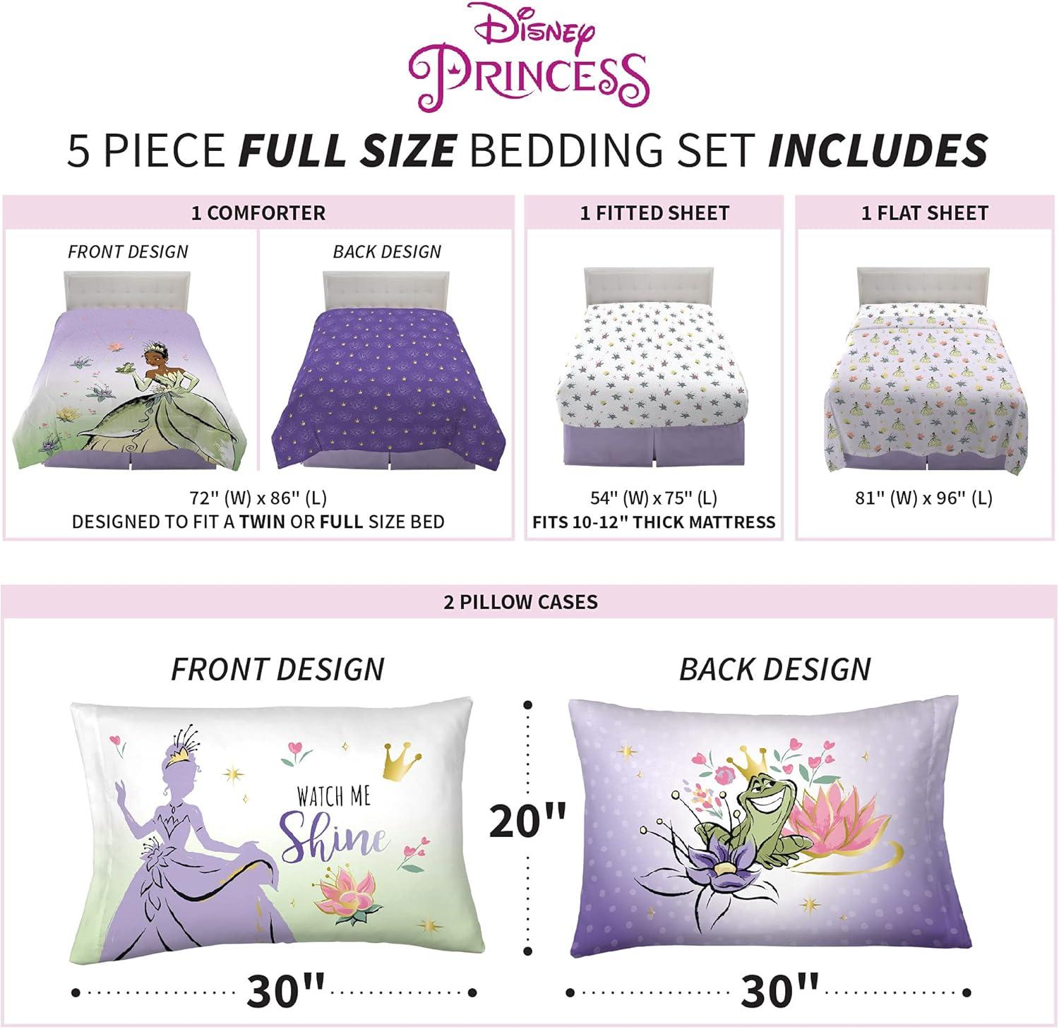 imageFranco Ms Rachel Educational Adventures Kids Bedding Super Soft Microfiber Comforter and Sheet Set 4 Piece Twin Size Officially Licensed ProductDisney Princess Tiana