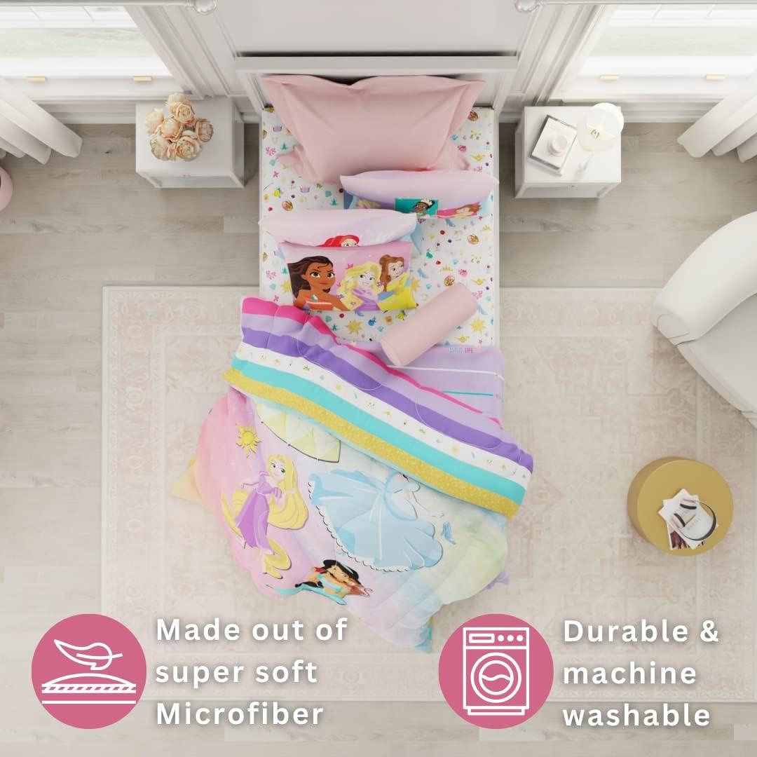imageFranco Ms Rachel Educational Adventures Kids Bedding Super Soft Microfiber Comforter and Sheet Set 4 Piece Twin Size Officially Licensed ProductDisney Princess