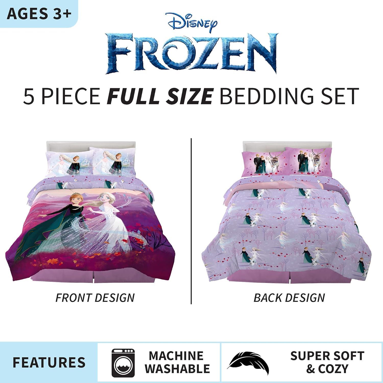imageFranco Ms Rachel Educational Adventures Kids Bedding Super Soft Microfiber Comforter and Sheet Set 4 Piece Twin Size Officially Licensed ProductDisney Frozen 2