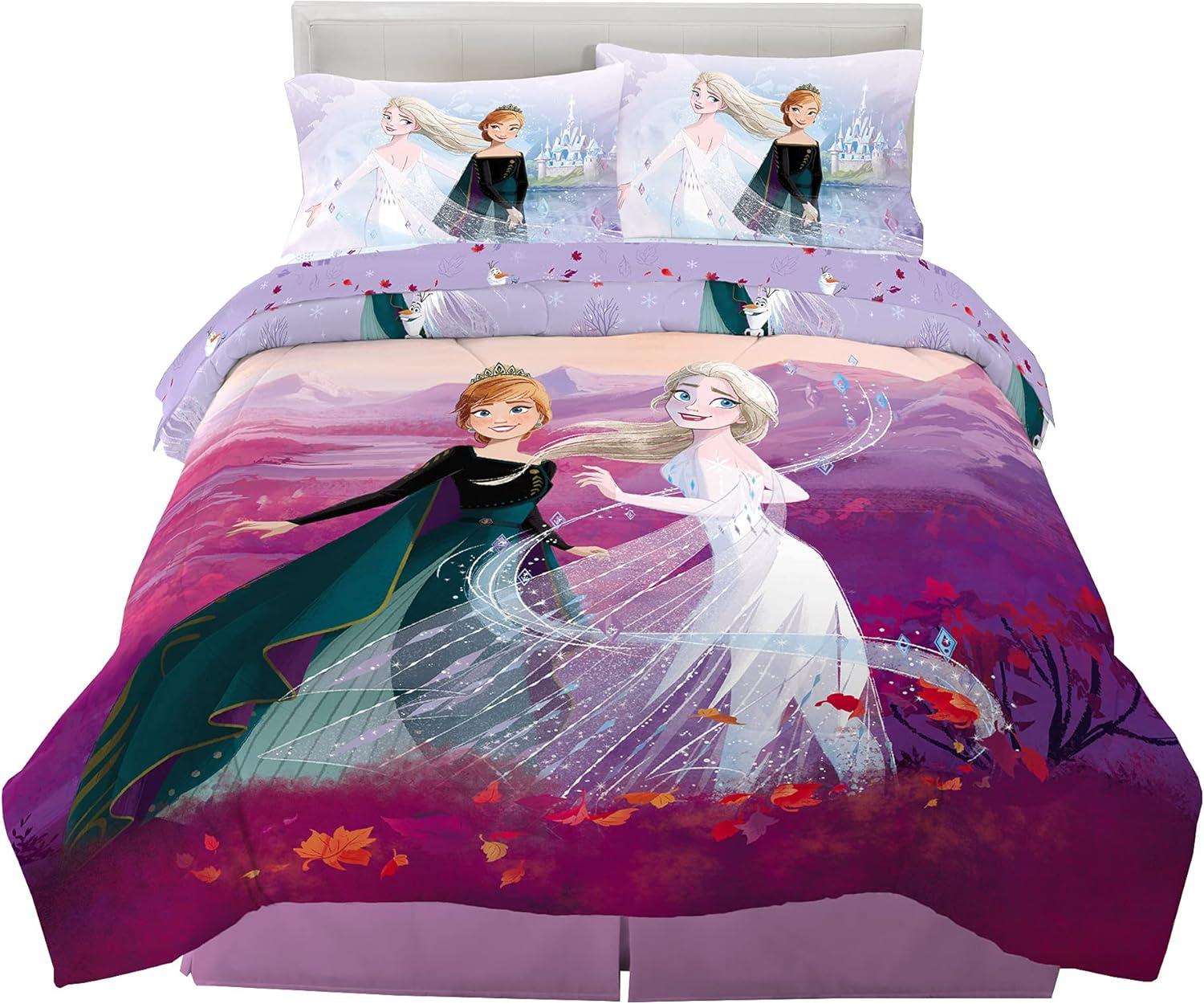 imageFranco Ms Rachel Educational Adventures Kids Bedding Super Soft Microfiber Comforter and Sheet Set 4 Piece Twin Size Officially Licensed ProductDisney Frozen 2