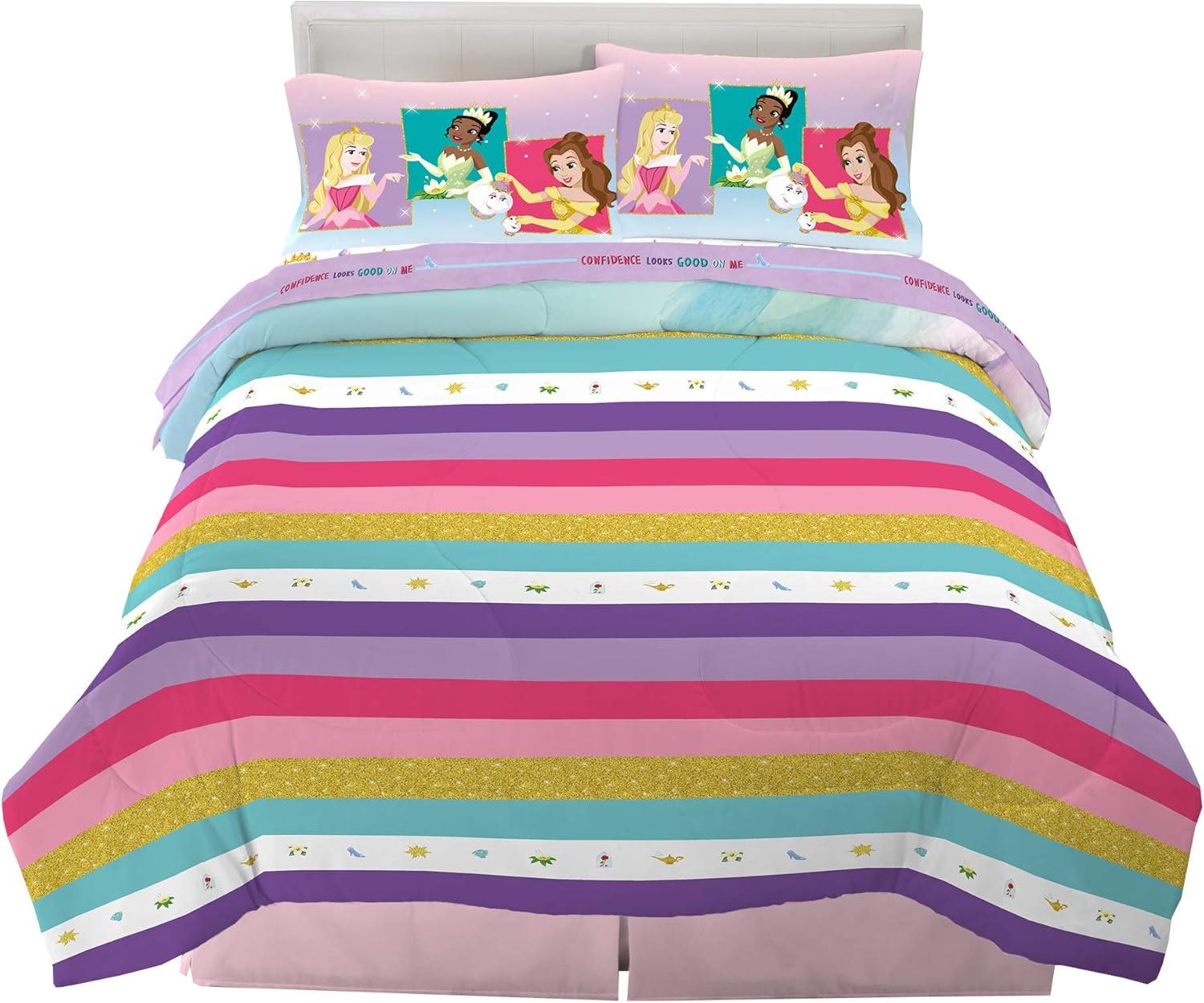imageFranco Ms Rachel Educational Adventures Kids Bedding Super Soft Microfiber Comforter and Sheet Set 4 Piece Twin Size Officially Licensed ProductDisney Princess