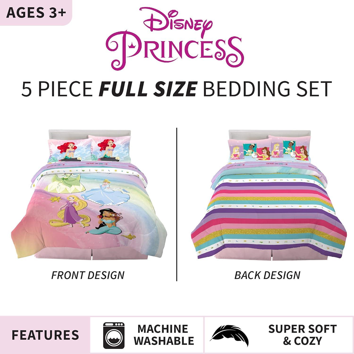 imageFranco Ms Rachel Educational Adventures Kids Bedding Super Soft Microfiber Comforter and Sheet Set 4 Piece Twin Size Officially Licensed ProductDisney Princess