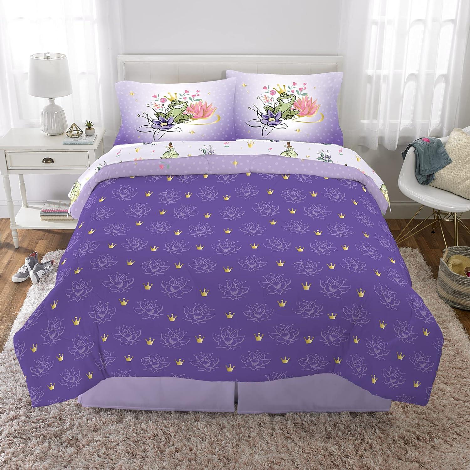 imageFranco Ms Rachel Educational Adventures Kids Bedding Super Soft Microfiber Comforter and Sheet Set 4 Piece Twin Size Officially Licensed ProductDisney Princess Tiana