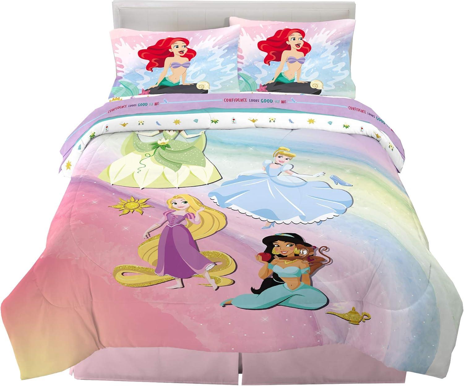 imageFranco Ms Rachel Educational Adventures Kids Bedding Super Soft Microfiber Comforter and Sheet Set 4 Piece Twin Size Officially Licensed ProductDisney Princess