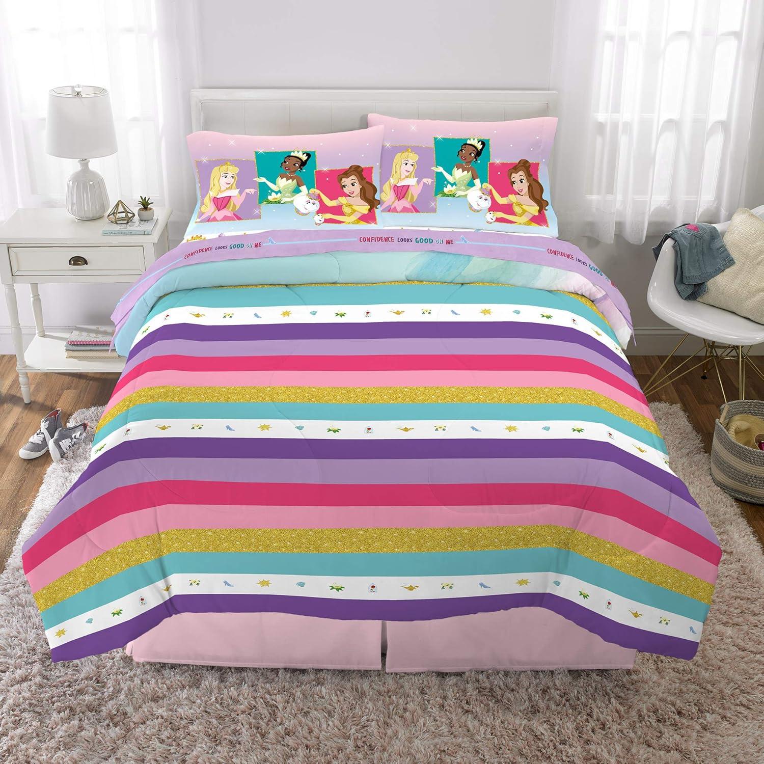 imageFranco Ms Rachel Educational Adventures Kids Bedding Super Soft Microfiber Comforter and Sheet Set 4 Piece Twin Size Officially Licensed ProductDisney Princess