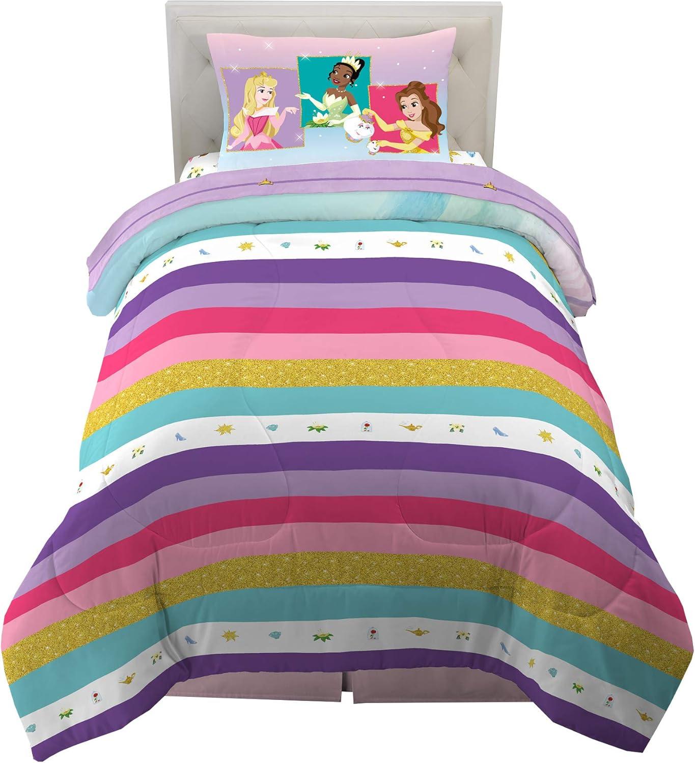 imageFranco Ms Rachel Educational Adventures Kids Bedding Super Soft Microfiber Comforter and Sheet Set 4 Piece Twin Size Officially Licensed ProductDisney Princess